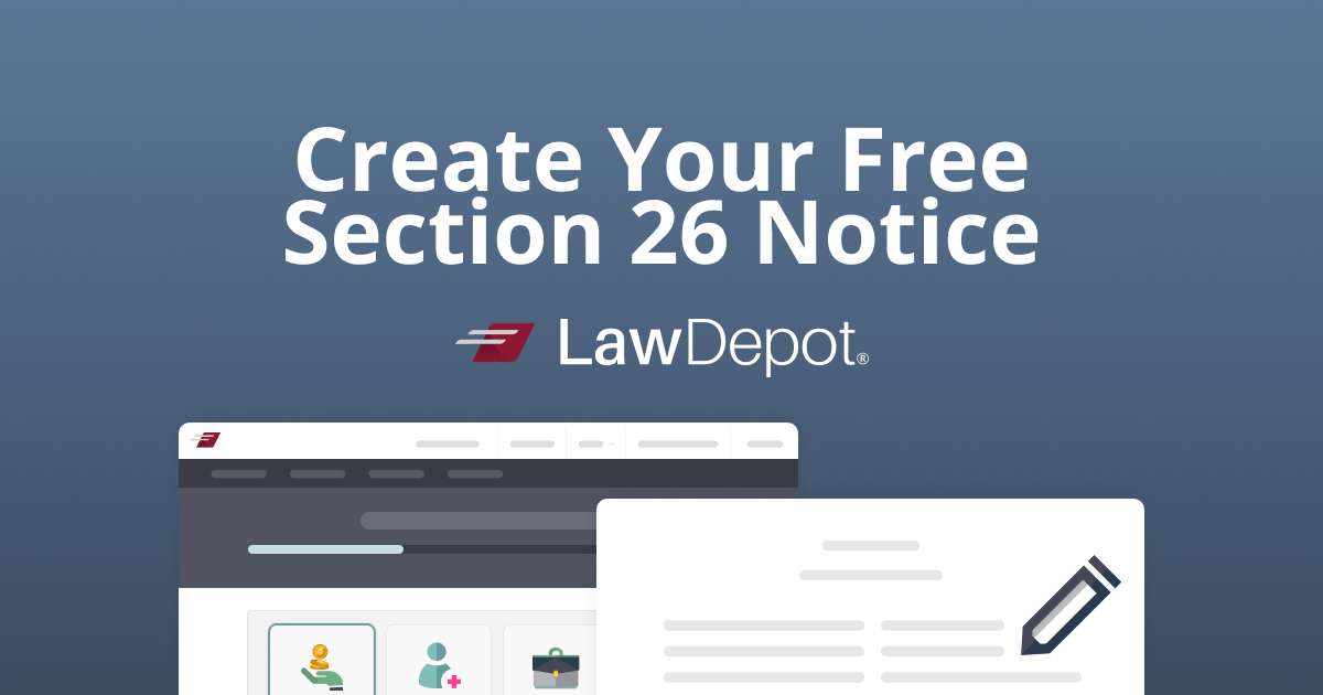 Commercial Lease Notices | Section 25 & 26 | LawDepot (UK)